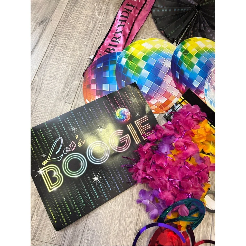 Party decor bundle Birthday Princess Multi-Color Party Decorations Set retro